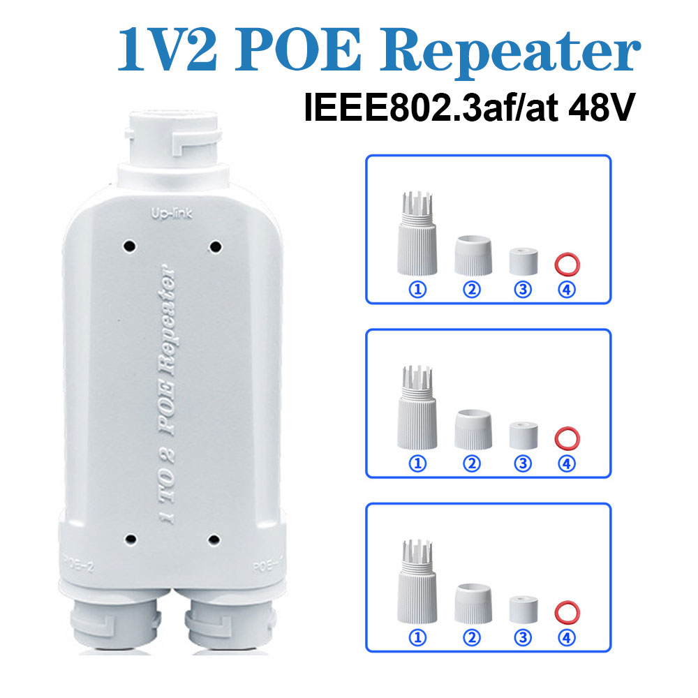 Power Over Ethernet - POE 2 port Repeater tahan air