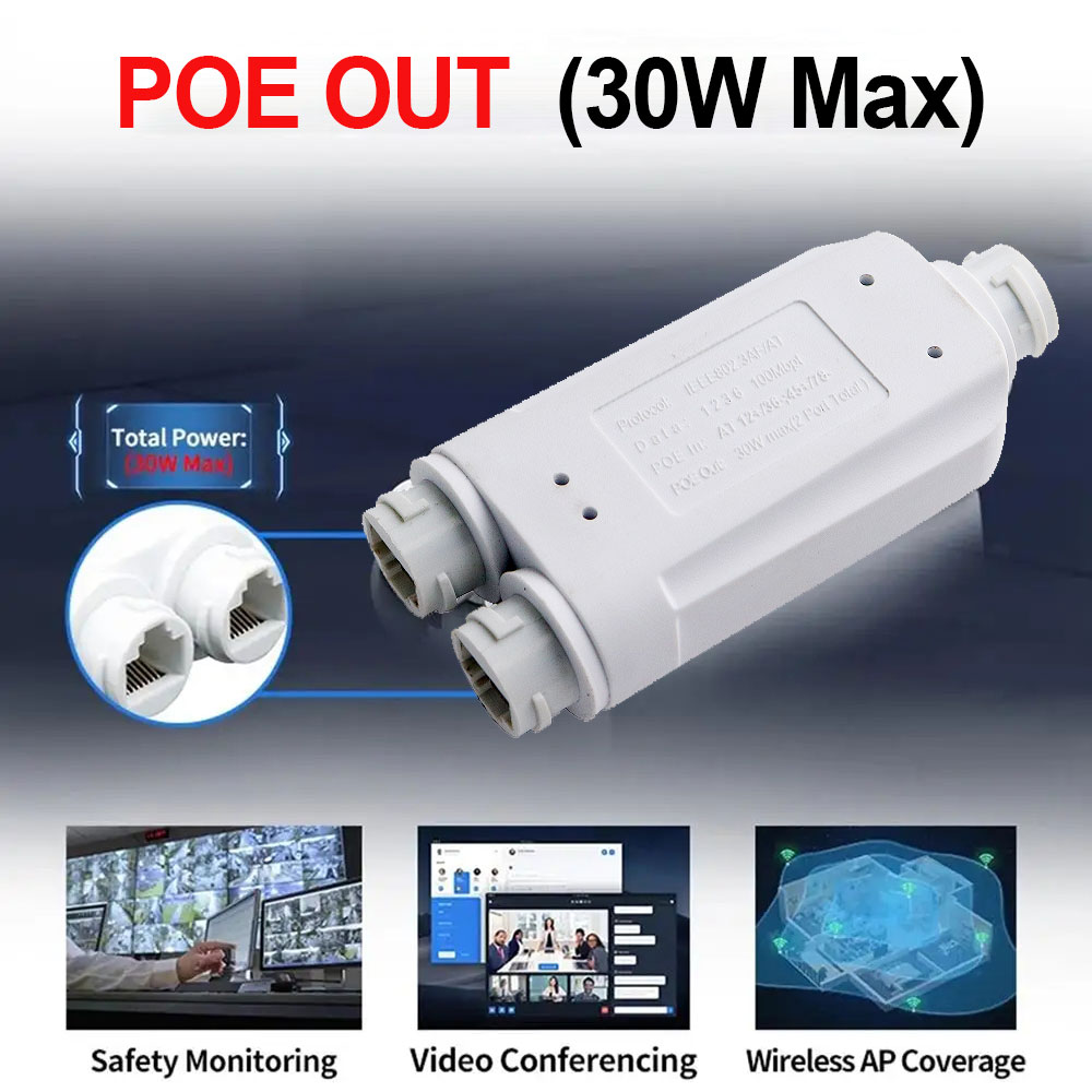 POE 2 port Repeater tahan air  - Power Over Ethernet ulasan dan harga