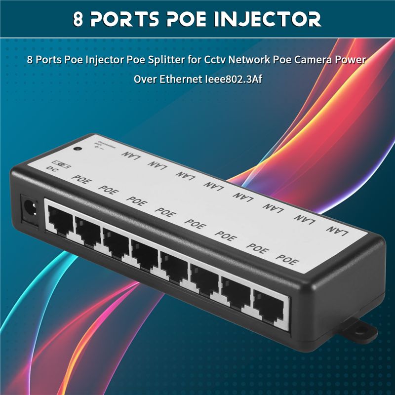 PHILE-8 Port Poe Injector Poe  - Power Over Ethernet ulasan dan harga
